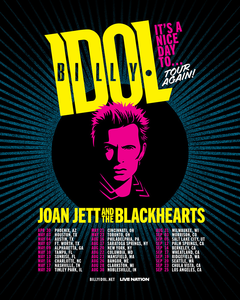 Billy Idol Tour dates Billy Idol Tour Dates