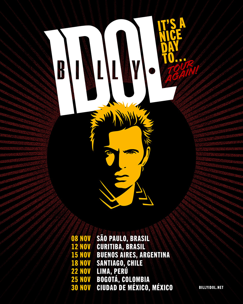 Billy Idol Tour dates Billy Idol Tour Dates