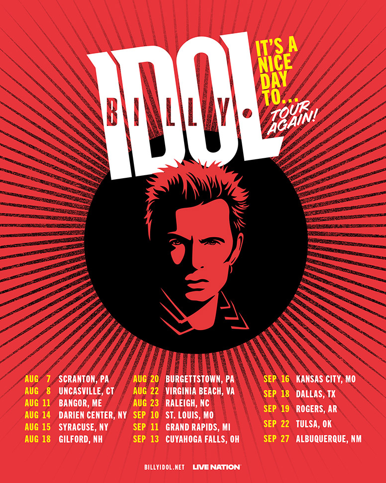 Billy Idol Tour dates Billy Idol Tour Dates